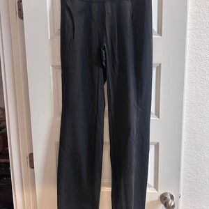 Black High-Rise Straight Leg Skims Pants